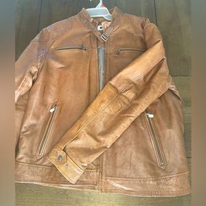 Joseph Abboud Leather Jacket, XXL